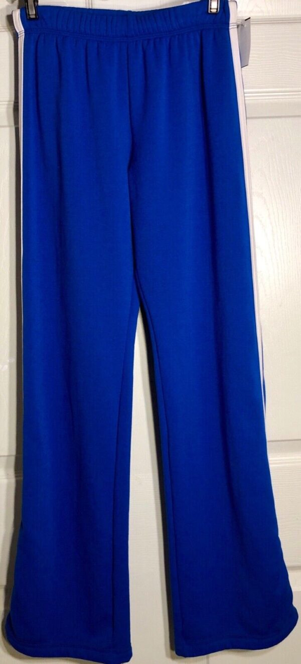 GK ELITE BLUE FLEECE LINED ZIP WARMUP SKATE PANTS ADULT S - Image 3