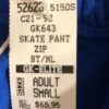 GK ELITE BLUE FLEECE LINED ZIP WARMUP SKATE PANTS ADULT S - Image 6