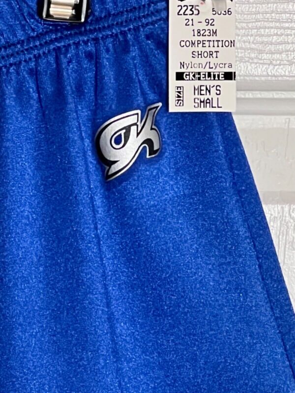 GK COMPETITION SHORTS ADULT SMALL ROYAL N/S GYMNASTICS RUNNING FITNESS AS NWT! - Image 3