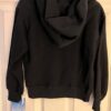 GK "CHEER" GIRLS SMALL BLACK SWEATSHIRT HOODIE BLUE SILVER METALLIC LOGO SZ S - Image 4
