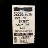 GK  BLACK VELVET LADIES SMALL BLACK FOIL TRIM SKATE DANCE CASUAL CROP TOP Sz S - Image 5
