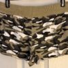 CAMOUFLAGE COTTON ADULT LARGE "GYMNASTS" JEWELED PRINT SHORTS TIE Sz AL NWT! - Image 5