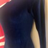 GK ADULT SMALL BLUE VELVET LgSLV RED IRIDESCENT GYMNASTICS DANCE LEOTARD Sz AS - Image 5