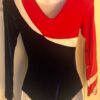 GK ADULT SMALL BLUE VELVET LgSLV RED IRIDESCENT GYMNASTICS DANCE LEOTARD Sz AS - Image 6