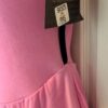 GK PINK MATTE CREPE ADULT X-SMALL FOIL SLVLS BLACK VELVT FIGURE SKATE DRESS AXS - Image 3
