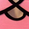 GK PINK MATTE CREPE ADULT X-SMALL FOIL SLVLS BLACK VELVT FIGURE SKATE DRESS AXS - Image 6