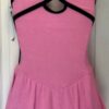 GK PINK MATTE CREPE ADULT X-SMALL FOIL SLVLS BLACK VELVT FIGURE SKATE DRESS AXS - Image 9