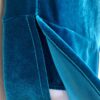 GK ICE FIGURE SKATE BLUE CROCODILE ASYM ADULT SMALL OCEAN VELVET DRESS AS NWT! - Image 5