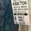GK ICE FIGURE SKATE BLUE CROCODILE ASYM ADULT SMALL OCEAN VELVET DRESS AS NWT! - Image 8