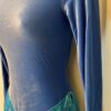 GK FIGURE SKATE LgSLV ADULT SMALL BLUEBELL SMOOTH VELVET FOIL TRIM DRESS AS - Image 6