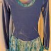 GK FIGURE SKATE LgSLV ADULT SMALL BLUEBELL SMOOTH VELVET FOIL TRIM DRESS AS - Image 7