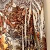 COLDWATER CREEK LADIES LARGE 3/4 SLV TRIBAL BOHO FLORAL PRINT STRETCH TOP SZ L - Image 4