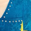 GK LgSLV LADIES SMALL TURQUOISE FOIL YELLOW STAR JA GYMNAST DANCE LEOTARD Sz AS - Image 2