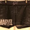MARVEL COMICS GK MICRO MINI CHILD LARGE SUBLIMATED GYM CHEER WORKOUT SHORTS CL