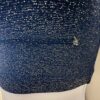 GK 2PC NAVY SPARKLE LADIES SMALL CROP TOP & SHORTS SET VELVET TRIM DANCE CHEER S - Image 6