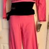 GK â€œSKATEâ€ GRAPHIC ADULT MED PINK/BLACK COTTON LGSLV TEE & PANT STREETWEAR SET M - Image 2