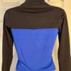 GK ICE SKATE LADIES LARGE LgSLV NYLON/SPANDEX BLUE/BLACK CROP DANCE TOP  SZ L - Image 3