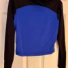 GK ICE SKATE LADIES LARGE LgSLV NYLON/SPANDEX BLUE/BLACK CROP DANCE TOP  SZ L - Image 4