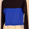 GK ICE SKATE LADIES LARGE LgSLV NYLON/SPANDEX BLUE/BLACK CROP DANCE TOP  SZ L - Image 5