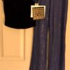 GK DANCE JAZZ PANTS CHILD LARGE BLUE TWILIGHT FOIL VELVET WAIST HIP HUGGER Sz CL - Image 5