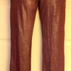 GK DANCE JAZZ LADIES SMALL WINE TWILIGHT FOIL WINE VELVET WAISTBAND PANTS Sz AS