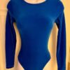 GK LGSLV ADULT SMALL SOLID OCEAN VELVET W/ LINER GYMNASTICS DANCE LEOTARD SZ S