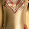 ALY RAISMAN GK TANK ADULT SMALL PLATINUM FOIL BRIGHT SEQUINZ GYMNASTS LEOTARD AS