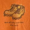 LIFE IS GOOD Men's Large HIKING Theme Graphics Faded Orange Short Sleeve T Shirt - Image 2