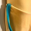 GK YELLOW VELVET CHILD LARGE JADE TRIM JEWEL NECK V-BACK FIGURE SKATE DRESS CL - Image 5
