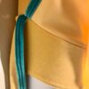 GK YELLOW VELVET CHILD LARGE JADE TRIM JEWEL NECK V-BACK FIGURE SKATE DRESS CL - Image 6