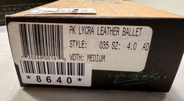 LEOâ€™S DANCEWEAR BALLET ADULT SIZE 4 STRETCH PINK LEATHER #035 SHOES Sz 4 NIB! - Image 8