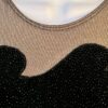 GK LgSLV LADIES SMALL BLACK GLITTER VELVET & MESH GYMNASTICS DANCE LEOTARD Sz AS - Image 2