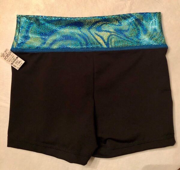 GK MICRO MINI CHEER ADULT X-SMALL BLACK DT WATERCOLOR SAFARI FOIL GYM SHORTS AXS - Image 6