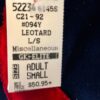 GK LgSLV BLUE VELVET ADULT SMALL RED VELVET RIBBON FOIL STARS GYMNAST LEOTARD AS - Image 7