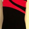 GK ASYM RED SLITHER CHILD MEDIUM BLACK VELVET JA GYMNASTS DANCE TANK LEOTARD CM - Image 3