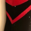 GK ASYM RED SLITHER CHILD MEDIUM BLACK VELVET JA GYMNASTS DANCE TANK LEOTARD CM - Image 5