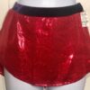 GK RED SHIMMER ICE ADULT SMALL VELVET PULL-ON FIGURE SKATE SKIRT Sz AS NWT!