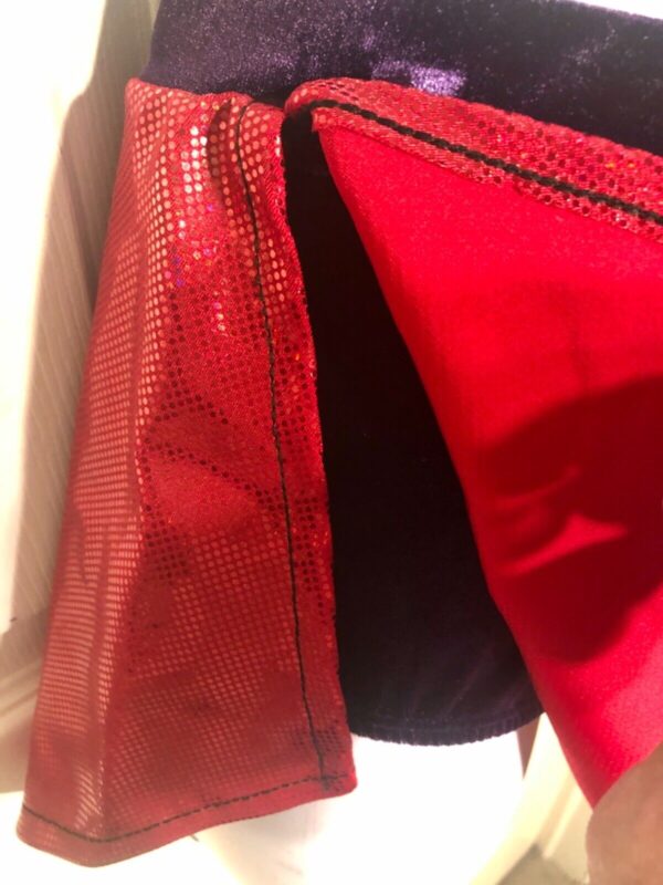 GK RED SHIMMER ICE ADULT SMALL VELVET PULL-ON FIGURE SKATE SKIRT Sz AS NWT! - Image 3