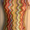 GK ADULT X-SMALL SQIRMY FOIL PRINT RED TRIM GYMNASTICS DANCE TANK LEOTARD Sz AXS