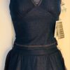 GK SKATE 2 PC SET ADULT SMALL SPARKLY DENIM CAMI CROP TOP/PULL-ON SKIRT AS NWT!