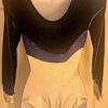 GK LgSLV LADIES SMALL SILVER METALLIC BLUE VELVET FOIL GYMNASTS LEOTARD Sz AS - Image 7