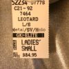 GK LgSLV LADIES SMALL SILVER METALLIC BLUE VELVET FOIL GYMNASTS LEOTARD Sz AS - Image 9