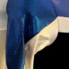 GK BLACK VELEVT ADULT SMALL LgSLV BLUE SILVER FOIL GYMNASTIC DANCE LEOTARD Sz AS - Image 4