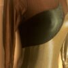 GK ADULT SMALL LgSLV EVERGREEN FOIL VELVET BLACK MESH GYMNAST DANCE LEOTARD AS - Image 3