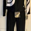 GK  WARM-UP SET ADULT SMALL BRUSH TRICOT  BLACK/WHITE COLORBLOCK JACKET/PANTS SM - Image 2