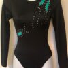 GK ELITE LgS BLACK NYLON/SPANDEX JA GYMNASTIC DANCE LEOTARD AS