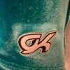 GK KIDS BIKETARD CHILD X-SMALL TURQUOISE CORAL VELVET GYMNAST DANCE GK TANK XS - Image 4