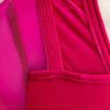 GK ADULT SMALL PINK VELVET MESH LgSLV SQUARE NECK GYMNAST DANCE LEOTARD Sz AS - Image 2