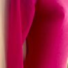 GK ADULT SMALL PINK VELVET MESH LgSLV SQUARE NECK GYMNAST DANCE LEOTARD Sz AS - Image 3