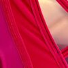 GK ADULT SMALL PINK VELVET MESH LgSLV SQUARE NECK GYMNAST DANCE LEOTARD Sz AS - Image 7